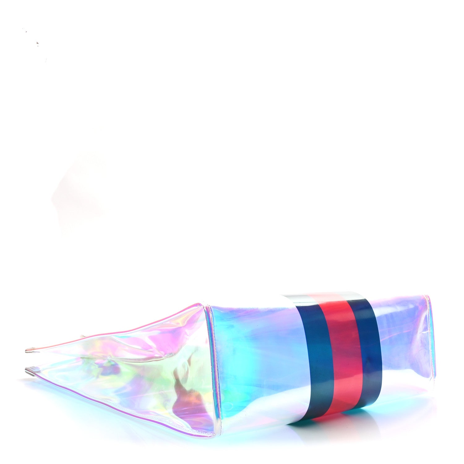 Gucci Iridescent Vinyl Logo Web Vertical Tote Multicolor 4 of 11