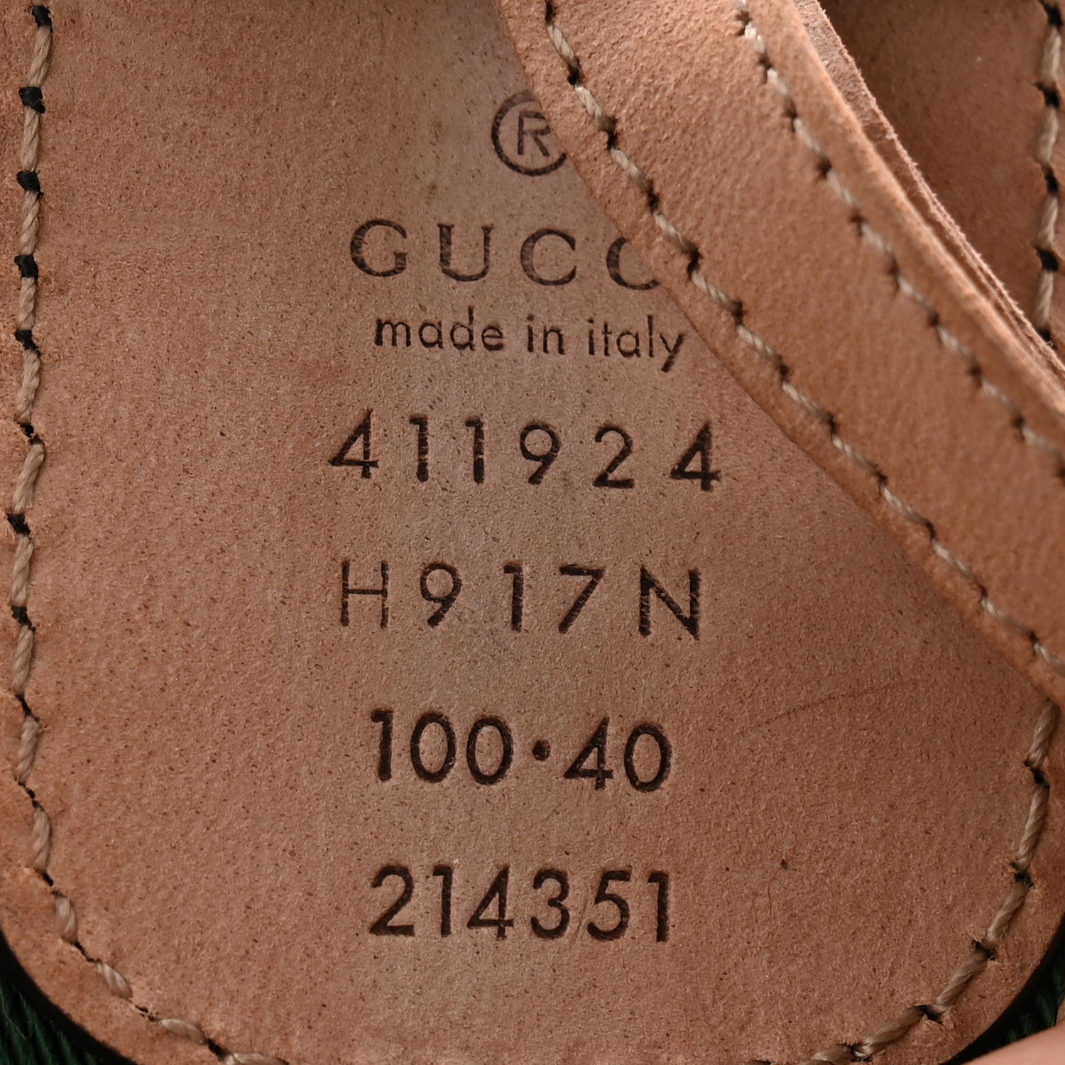 Gucci Calfskin Web Interlocking G Belt 100 40 Black 5 of 7