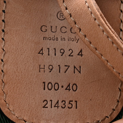 Gucci Calfskin Web Interlocking G Belt 100 40 Black 5 of 7
