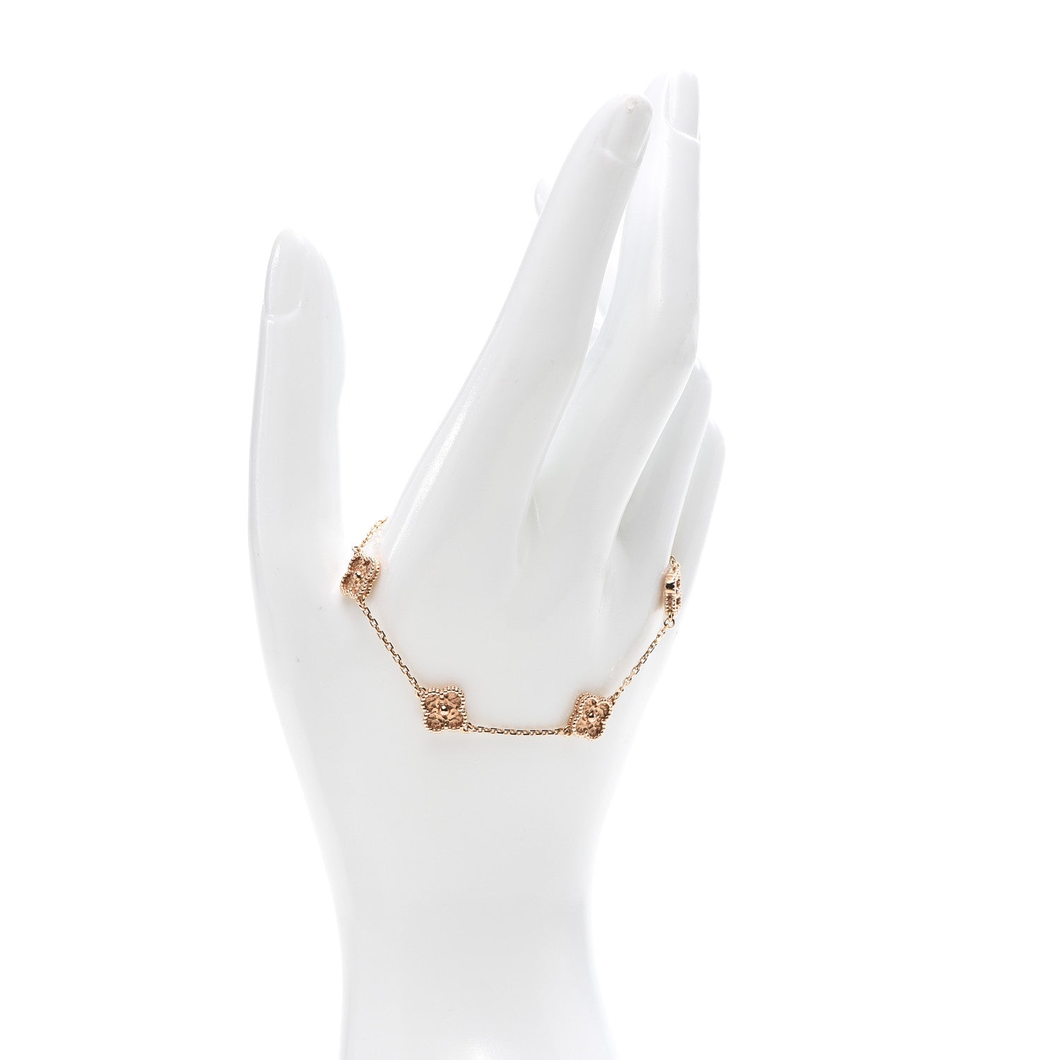 Van Cleef & Arpels 18K Rose Gold 6 Motifs Sweet Alhambra Bracelet 2 of 5