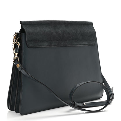 Chloe Suede Calfskin Medium Faye Shoulder Bag Cloudy Blue 3 of 10