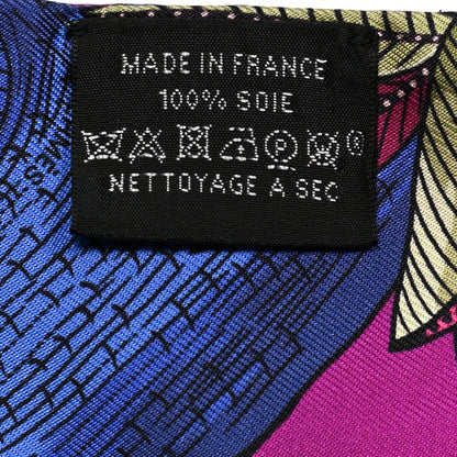 Hermes Silk Tree Of Song Twilly Fuchsia Bleu Rouge 4 of 4