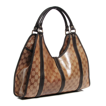 Gucci Crystal Monogram Medium Joy Shoulder Bag Dark Brown 3 of 7