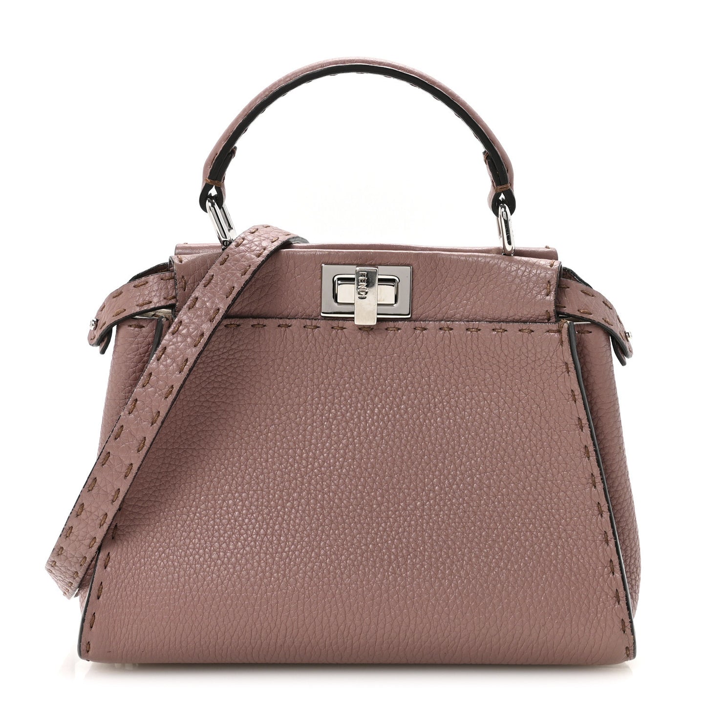 Cuoio Romano Selleria Bi-Color Mini Peekaboo Iconic Satchel English Rose Camelia