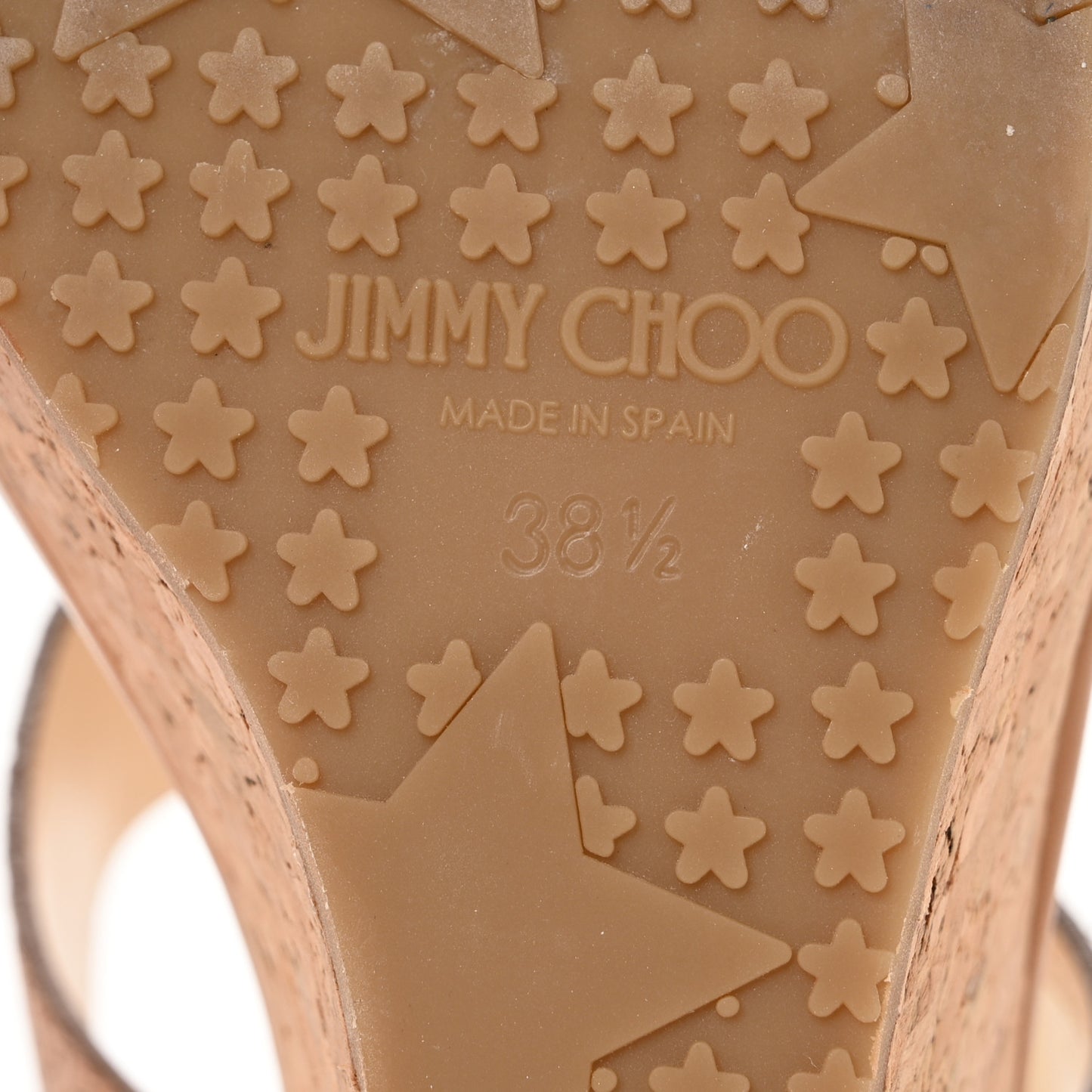 Calfskin Cork Parker Wedge 100 Sandals 38.5 Tan
