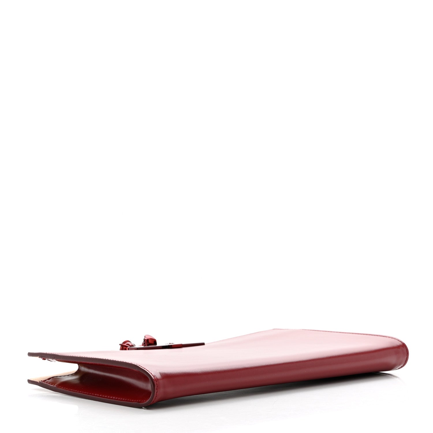 Alexander McQueen Calfskin Knuckle Flat Clutch Oxblood 4 of 11