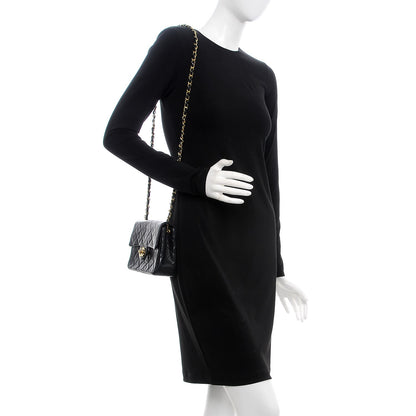 Chanel Lambskin Quilted Mini Square Flap Black 2 of 11