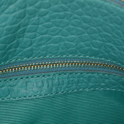 Burberry Signature Grain Calfskin Check Embossed Small Chichester Crossbody Clutch Bag Aqua Green 6 of 7