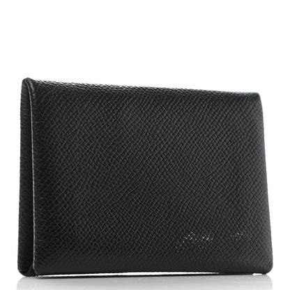 Hermes Epsom Calvi Card Case Black 3 of 7