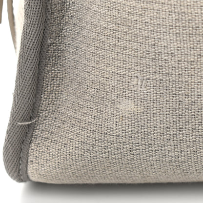 Chanel Canvas Deauville Bowling Bag Grey 16 of 19