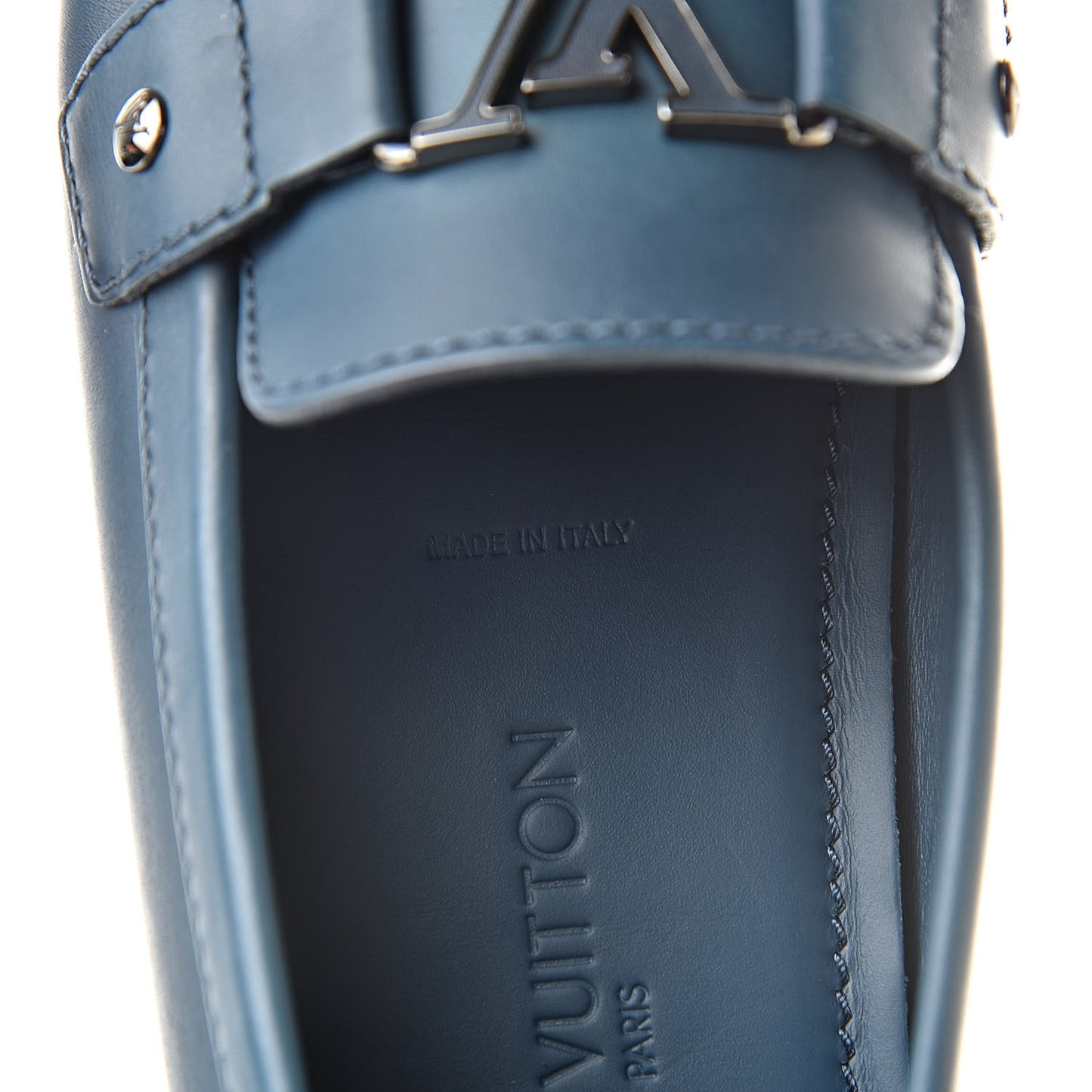 Calfskin Monte Carlo Car Shoe Moccasin Loafers 10 Blue