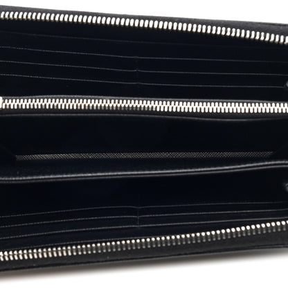 Prada Saffiano Triangle Zip Wallet Black 11 of 14