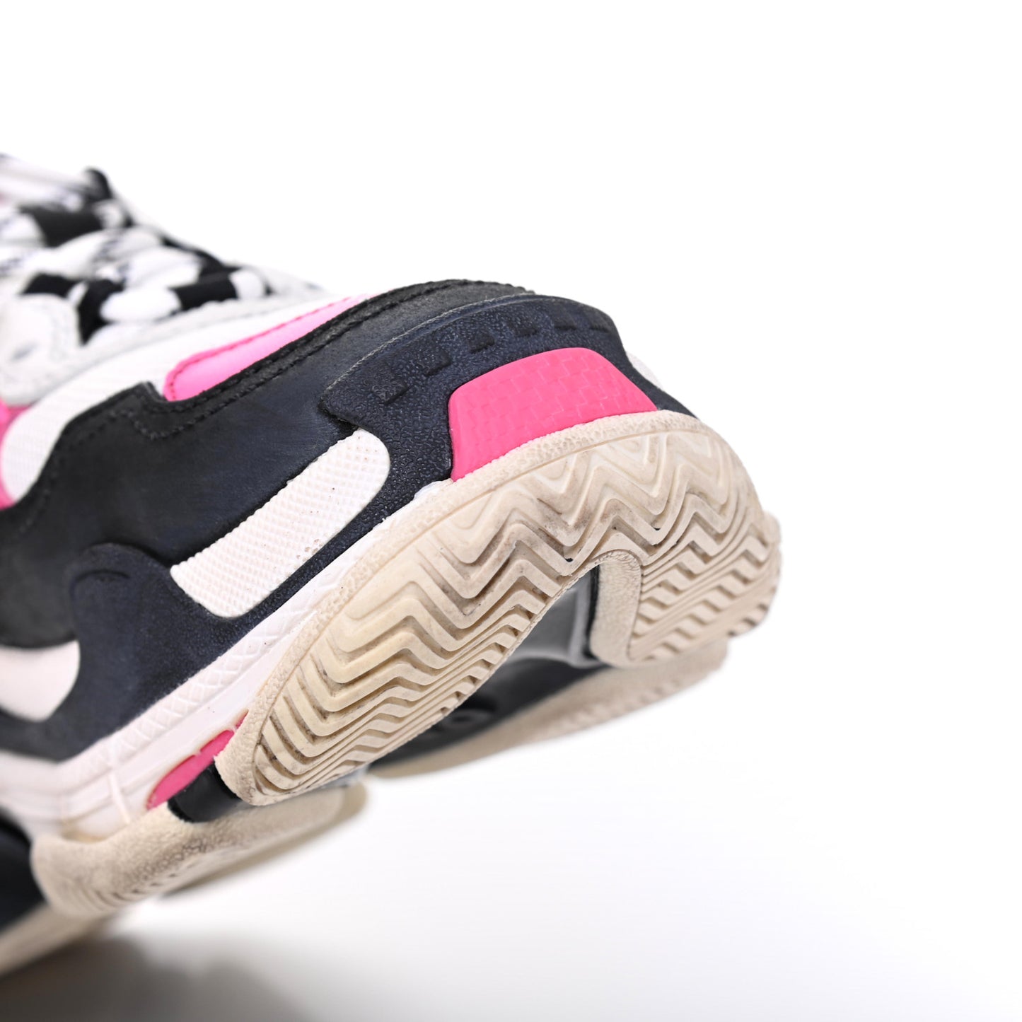 Fabric Mesh Womens Triple S Sneakers 36 Rose Fluo Black White