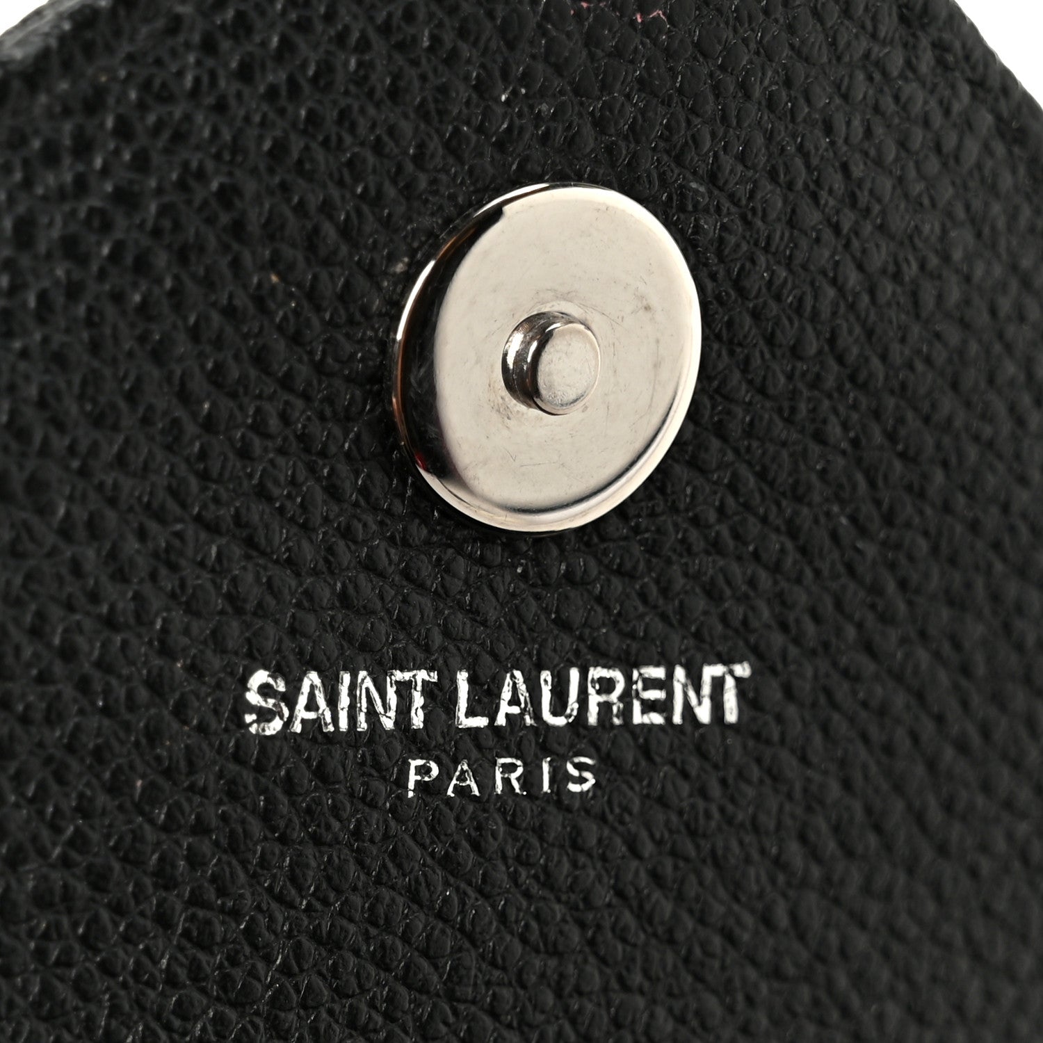 Saint Laurent Grained Calfskin Matelasse Chevron Classic Monogram Baby Chain Bag Black 6 of 11