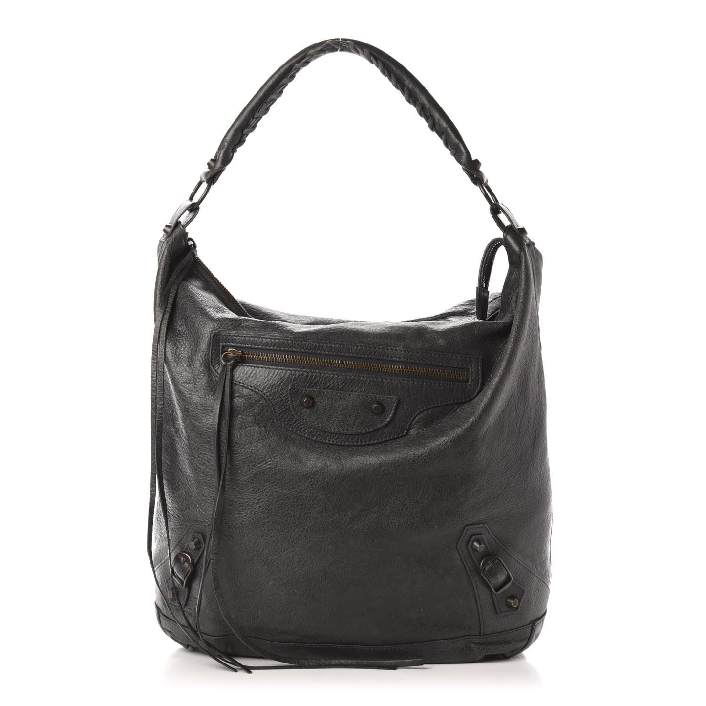 Agneau Classic Hardware Day Hobo Anthracite