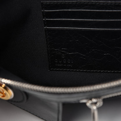 Gucci Fluffy Calfskin Morpheus Messenger Bag Black 8 of 8