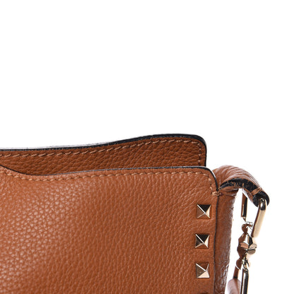 Valentino Garavani Pebbled Calfskin Large Rockstud Flip-Lock Messenger Bag Light Cuir 14 of 16