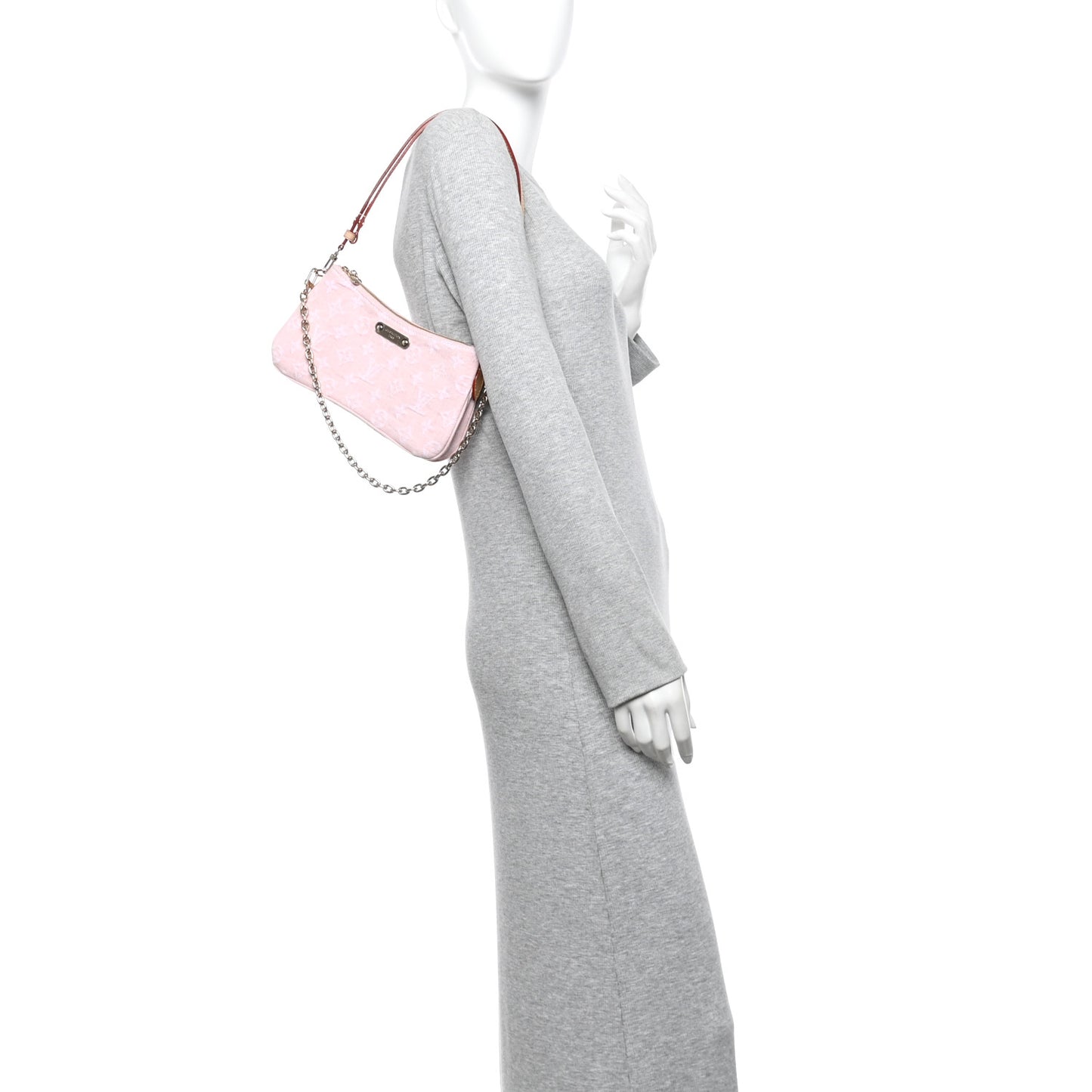 Monogram Denim Liv Pochette Washed Pink