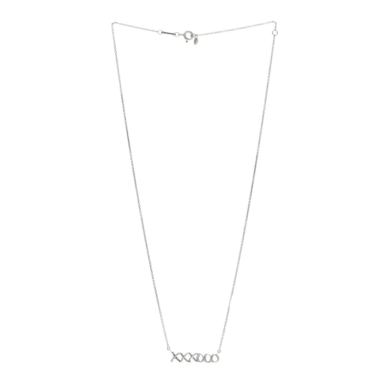Tiffany Sterling Silver Paloma's Graffiti Love and Kisses Pendant Necklace 3 of 5