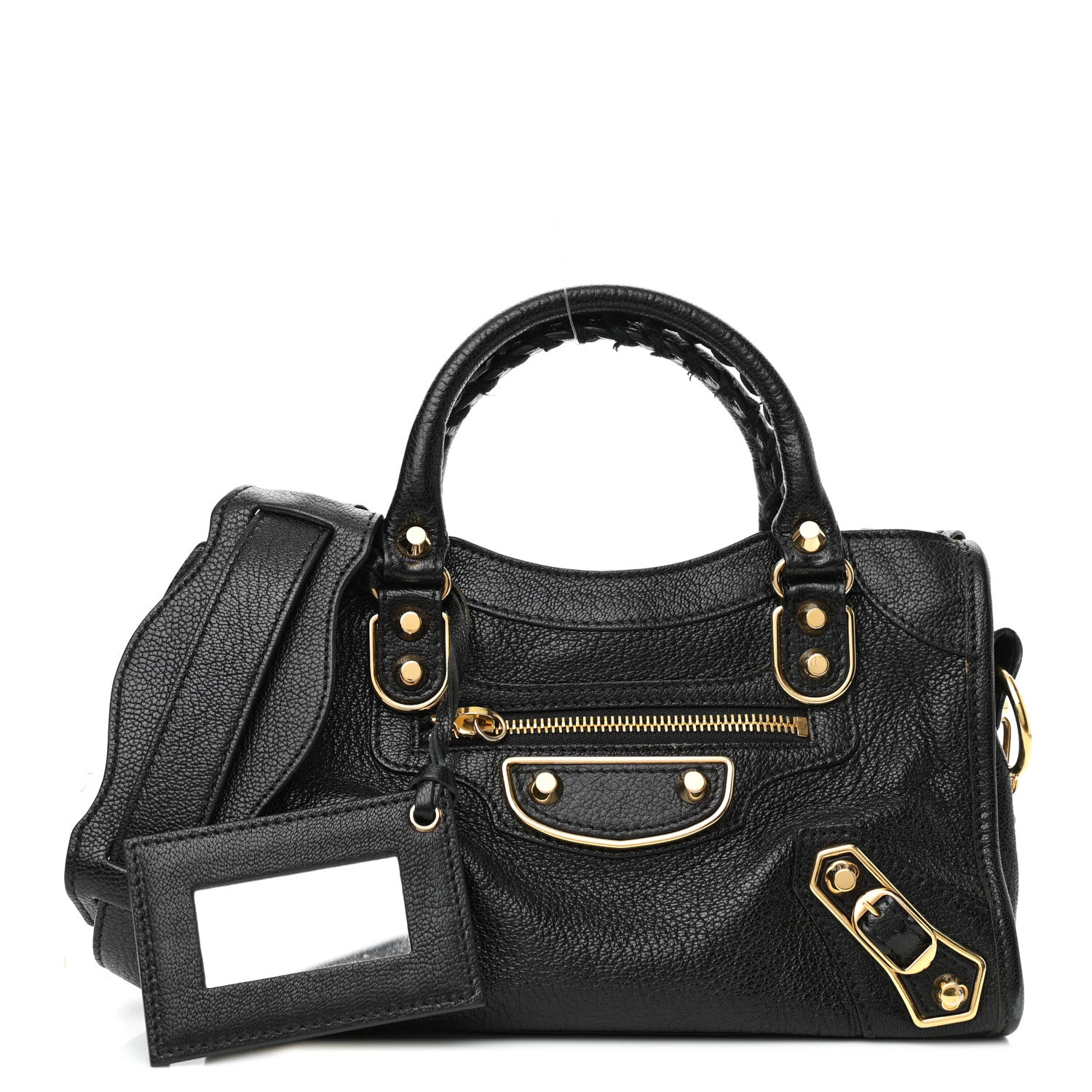 Balenciaga Chevre Gold Metallic Edge Hardware Mini City Black 1 of 14