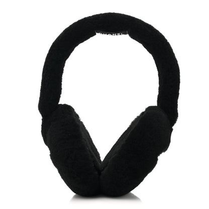 Chanel Shearling CC Ear Muffs Black 1 of 6