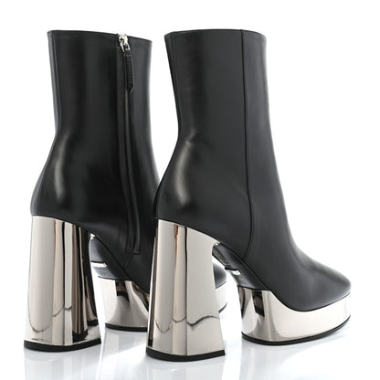 Gucci Malaga Kid Chrome Ankle Boots 39 Black 4 of 7