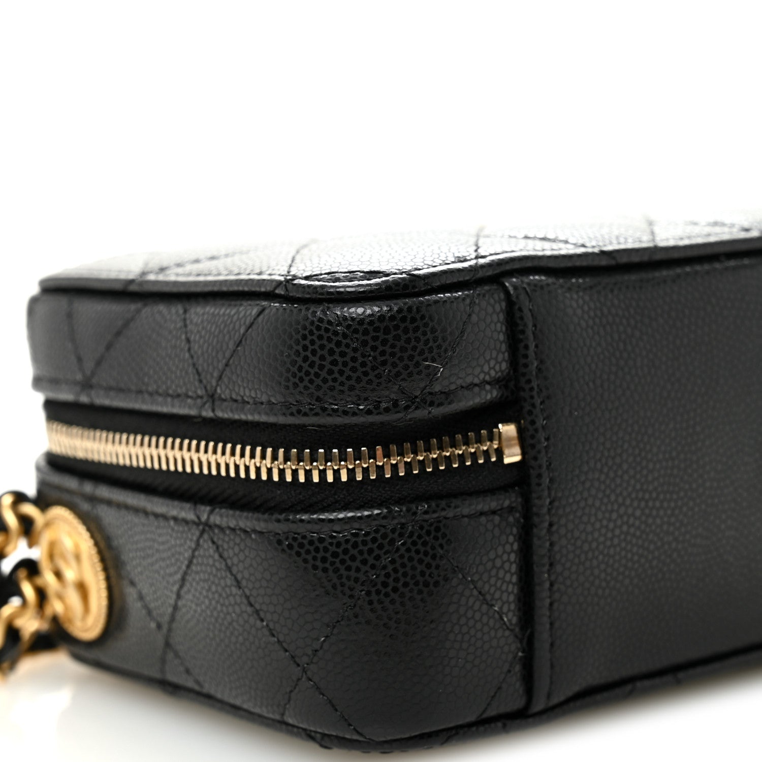 Chanel Caviar Quilted Twist Your Buttons Clutch With Chain Black 9 of 10