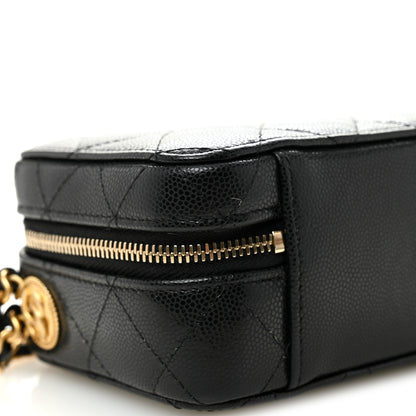Chanel Caviar Quilted Twist Your Buttons Clutch With Chain Black 9 of 10