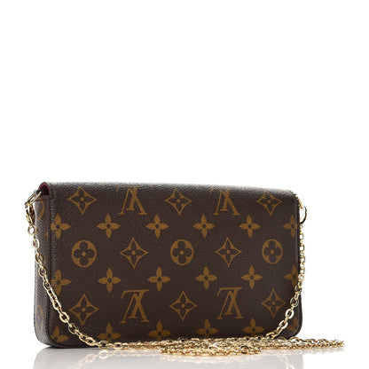 Louis Vuitton Monogram Pochette Felicie Chain Wallet Fuchsia 3 of 8