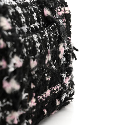 Chanel Tweed Sequin Mini Rectangular Flap Black Pink Multicolor 11 of 13
