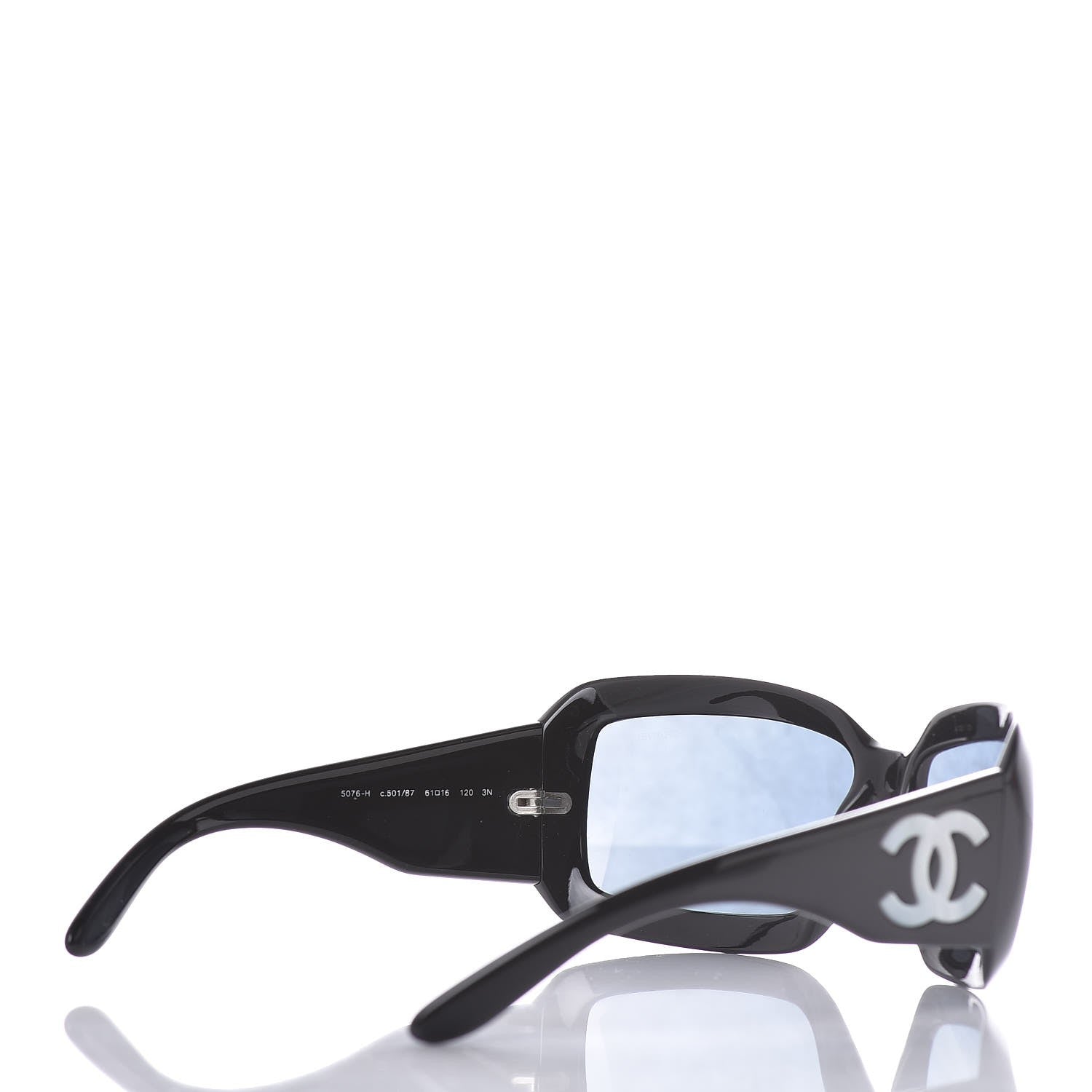 Chanel Mother of Pearl CC Sunglasses 5076-H Black 4 of 8
