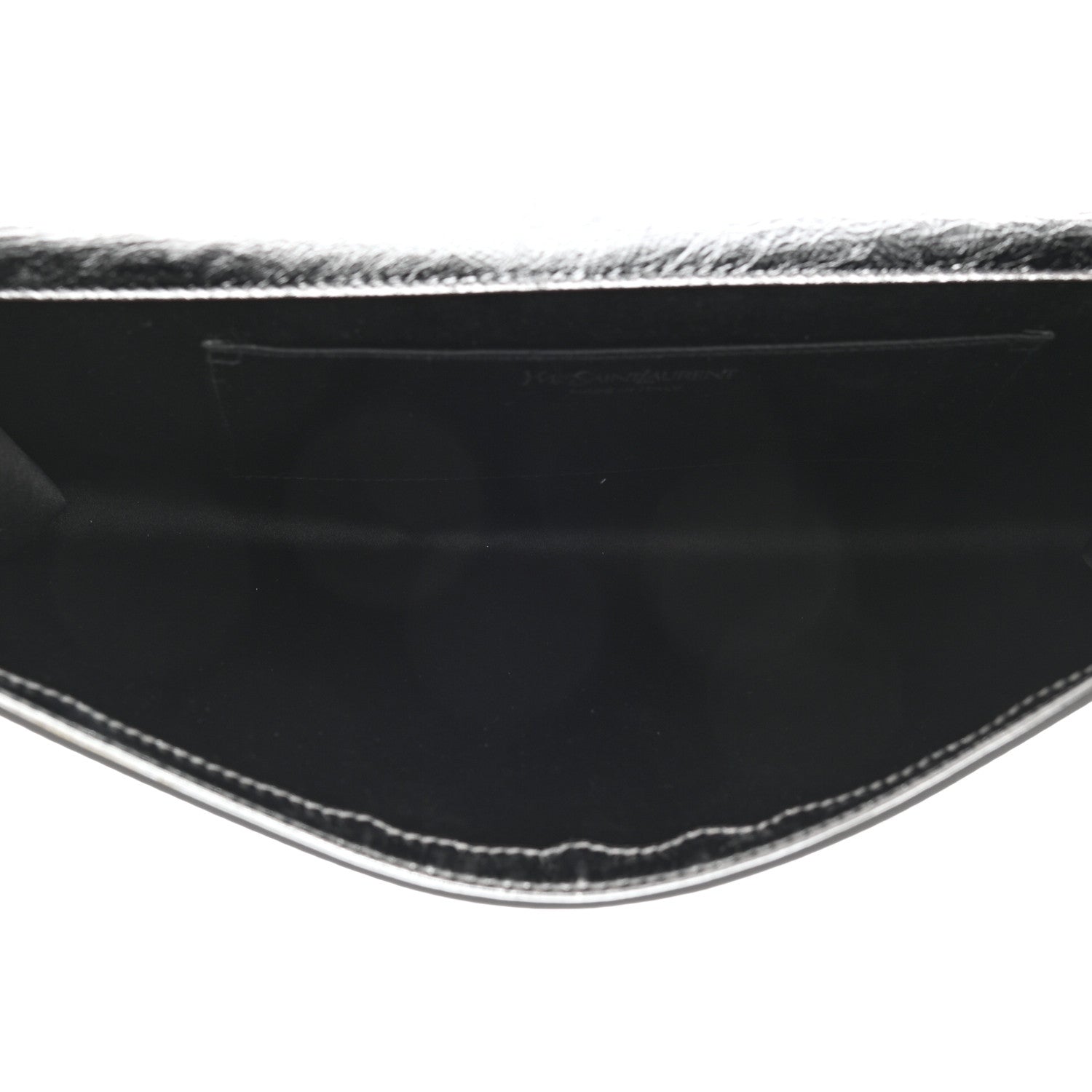 Saint Laurent Metallic Calfskin Monogram Large Belle De Jour Clutch Silver 5 of 8