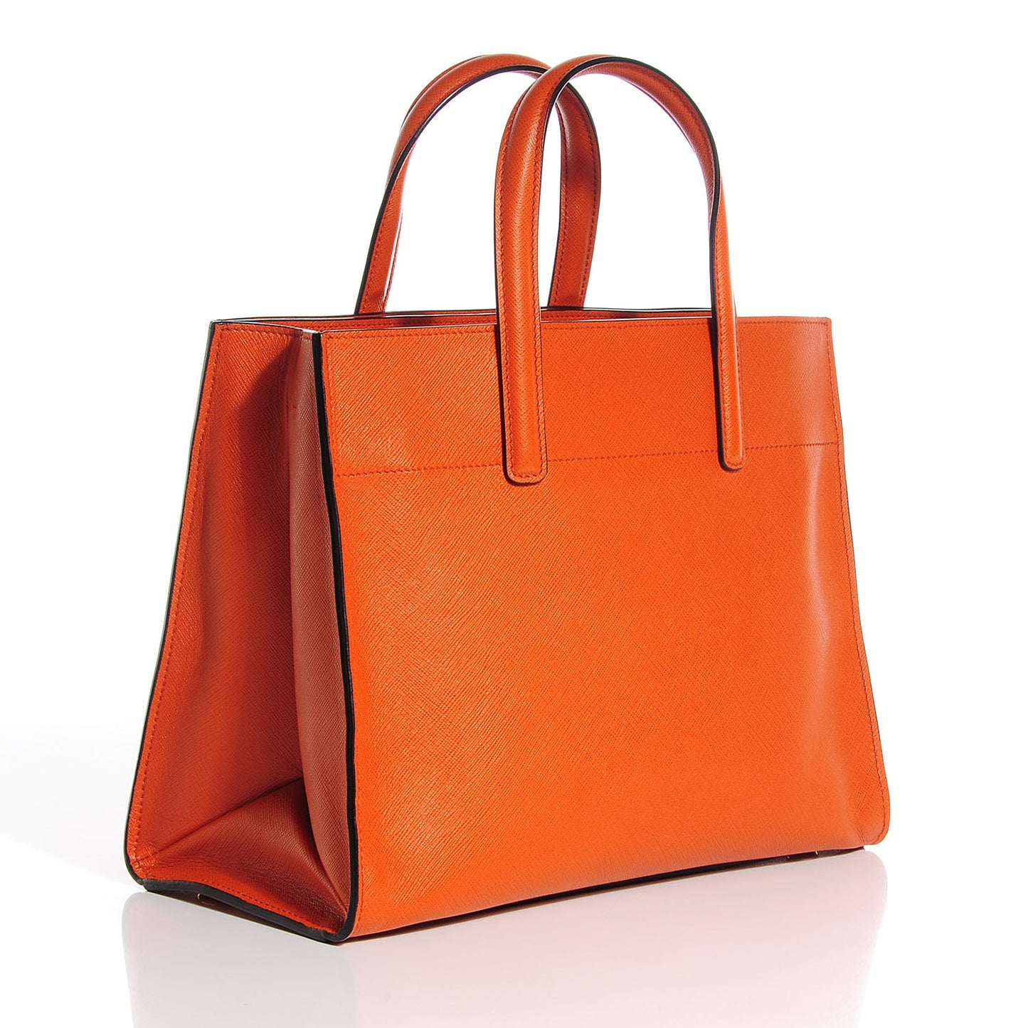 Saffiano Small Soft Tote Papaya