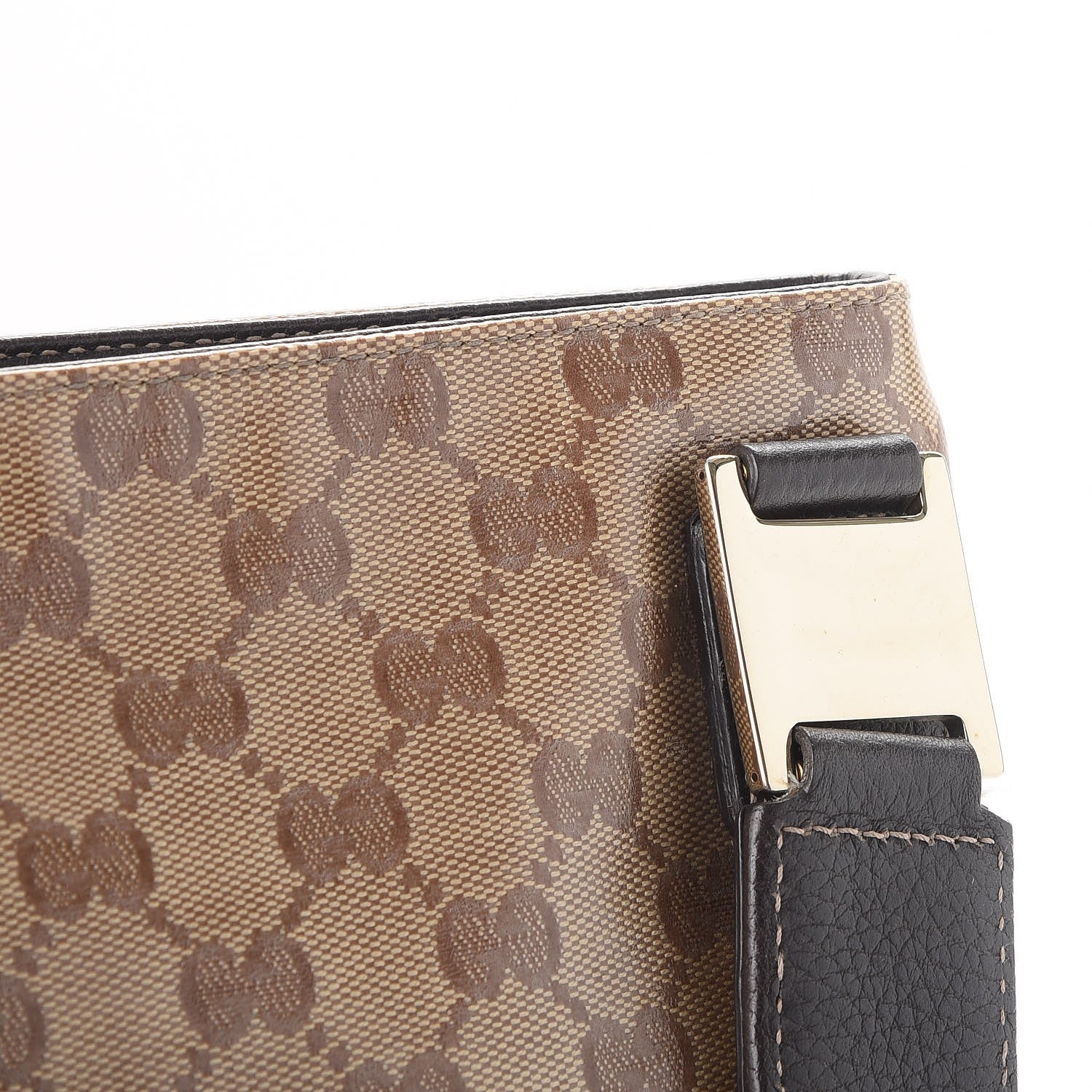 Gucci Crystal Monogram Web Crossbody Bag Brown 9 of 11