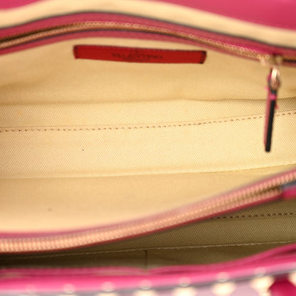 Valentino Garavani Vitello Rockstud Tote Deep Cyclamin 6 of 13