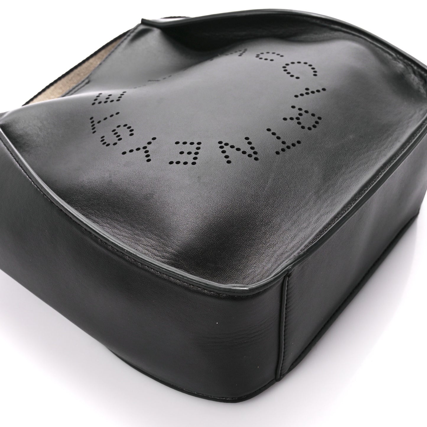 Eco Alter Nappa Perforated Logo Mini Crossbody Black