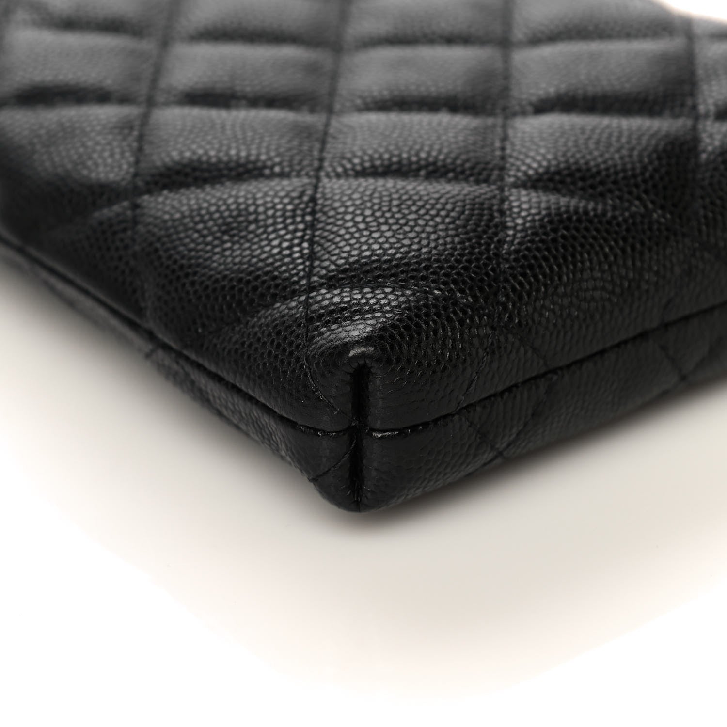 Chanel Caviar Quilted French New Wave Phone Holder With Chain Black 9 of 12