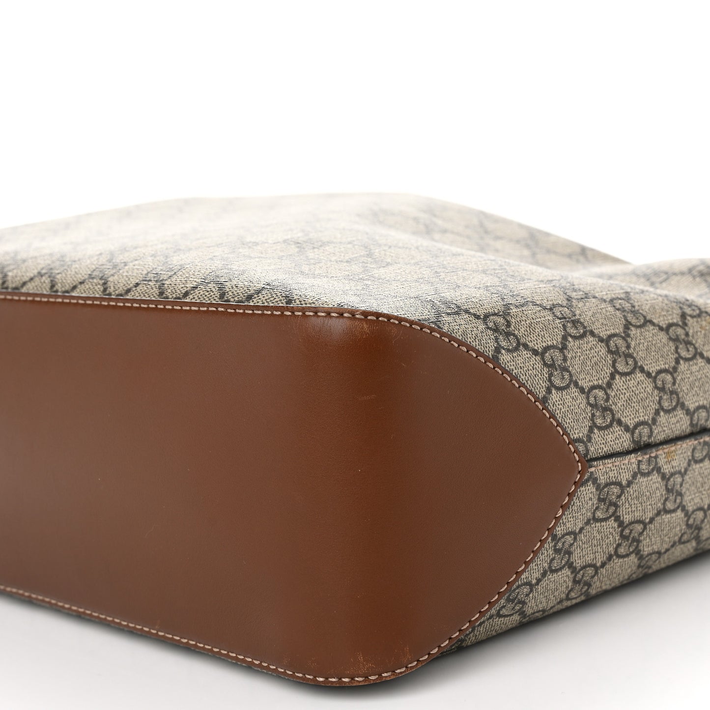 GG Supreme Monogram Large Linea A Hobo Light Brown