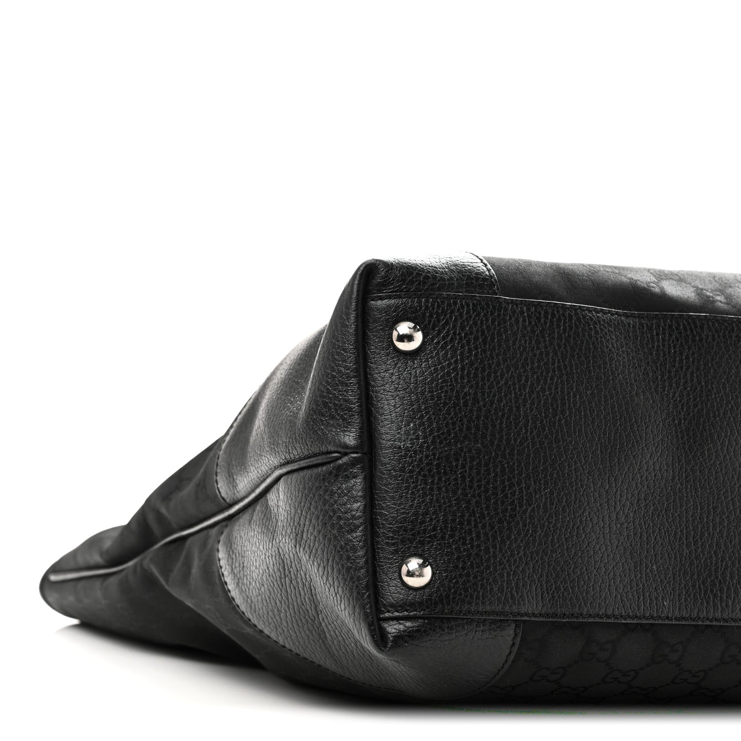 Canvas Monogram Shopping Tote Black