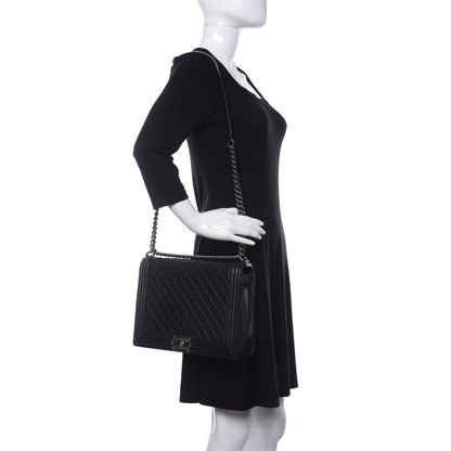 Chanel Calfskin Quilted Large Boy Flap Black 2 of 10