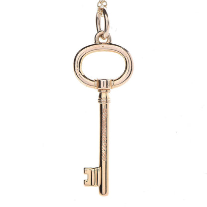 Tiffany 18K Rose Gold Small Oval Key Pendant Necklace 6 of 8