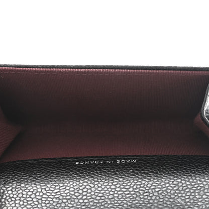 Chanel Caviar Quilted Flap Card Holder Wallet Black 4 of 8