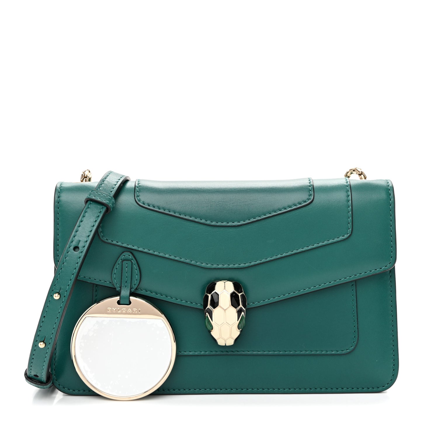 Calfskin Serpenti Forever Crossbody Bag Emerald Green