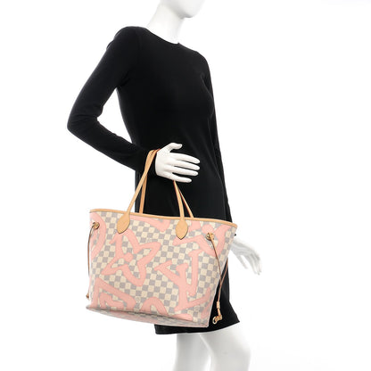 Louis Vuitton Damier Azur Tahitienne Neverfull MM 2 of 9