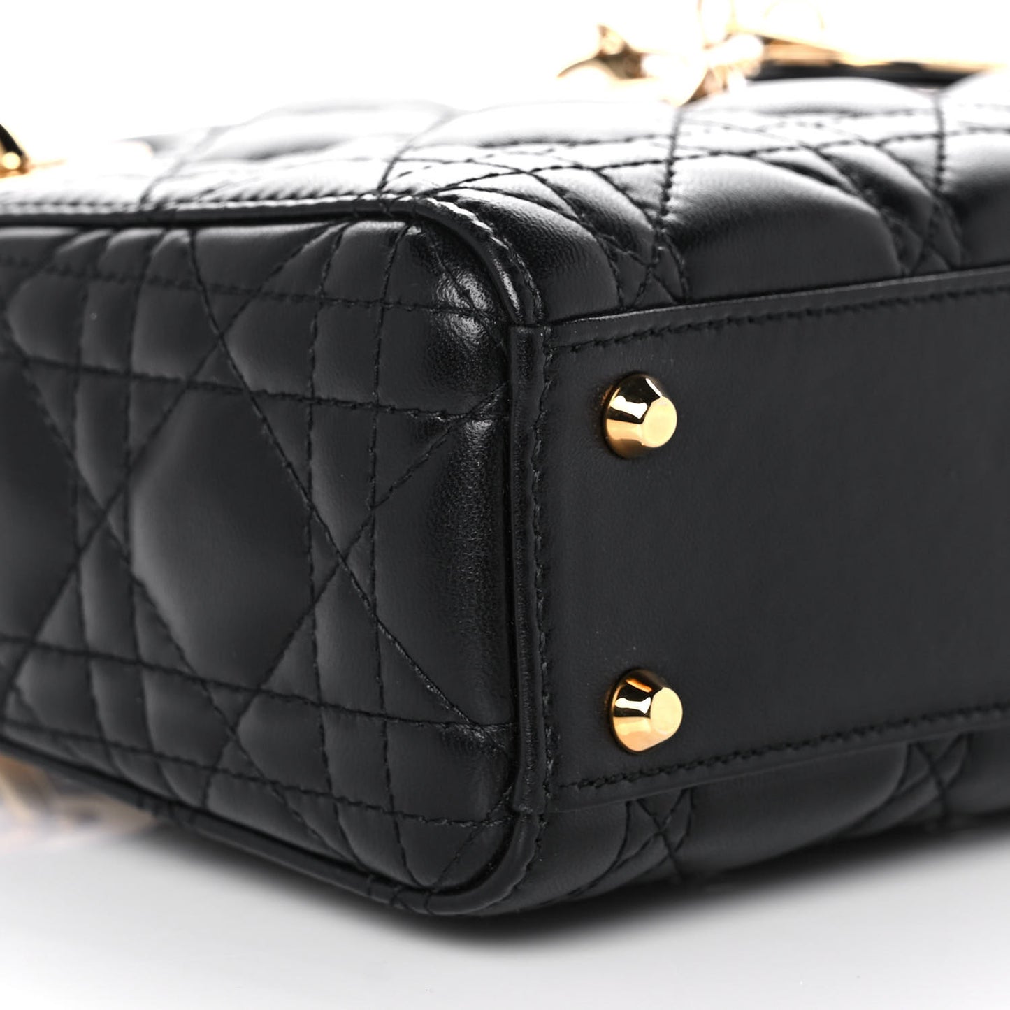Lambskin Cannage Mini Lady Dior Black