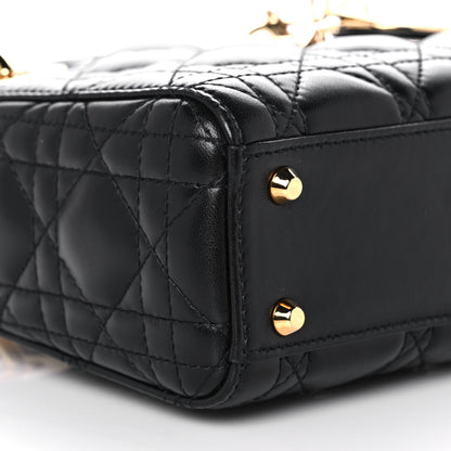 Christian Dior Lambskin Cannage Mini Lady Dior Black 11 of 21