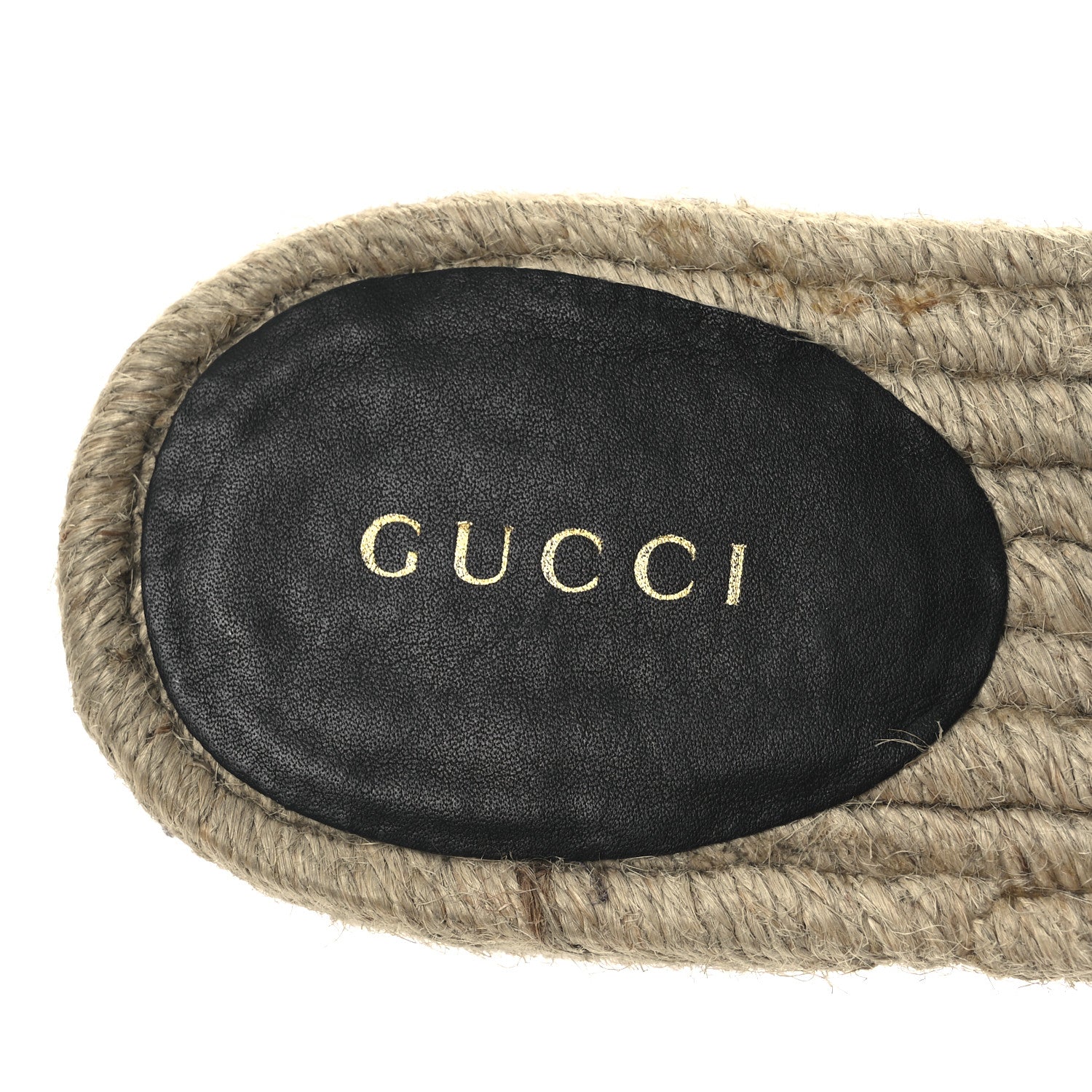 Gucci Monogram Matelasse GG Marmont Espadrille 20mm Slide Sandals 37.5 Beige Ebony Black 9 of 14