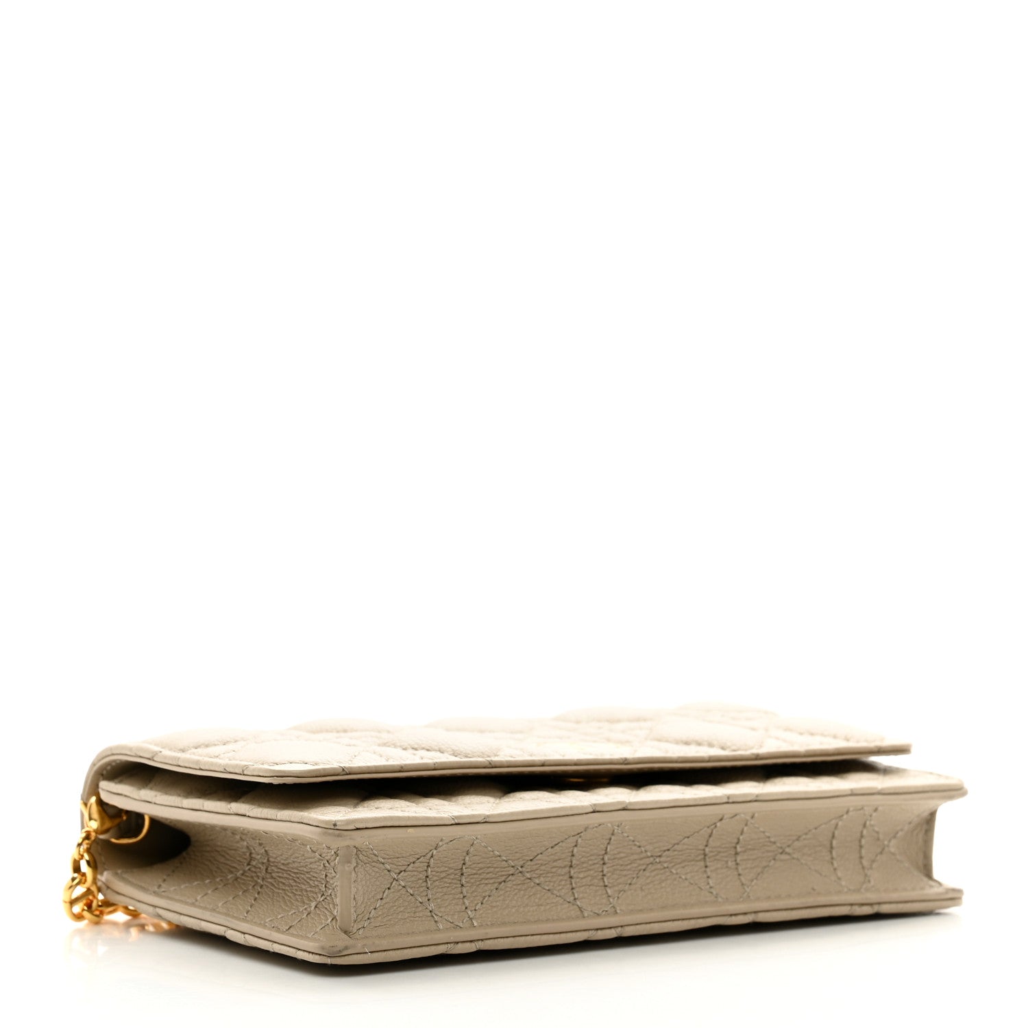 Christian Dior Supple Calfskin Caro Pouch with Chain Sand 4 of 12