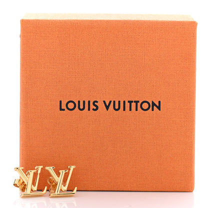 Louis Vuitton Metal LV Iconic Earrings Gold 6 of 6