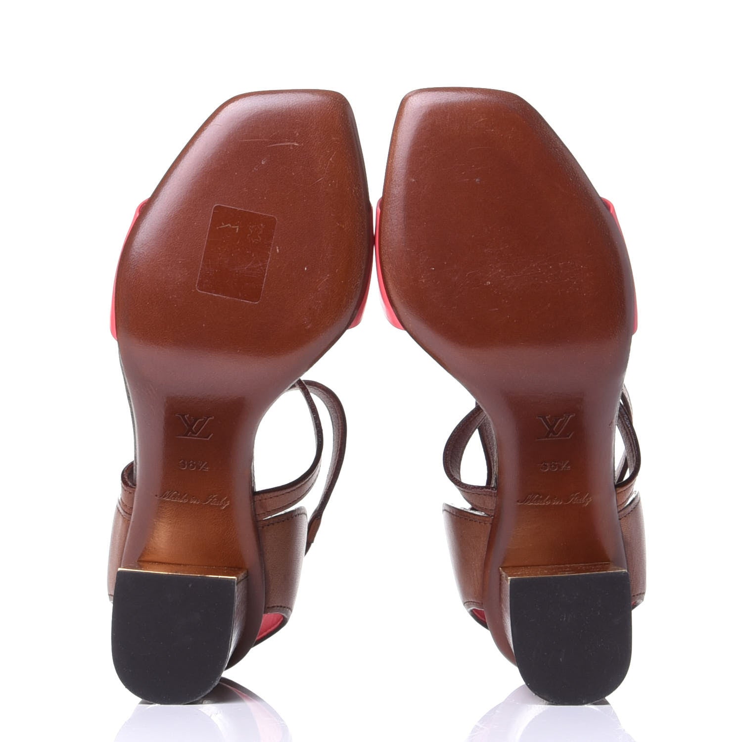 Louis Vuitton Calfskin Monogram Voyage Sandals 36.5 Grenade 7 of 11